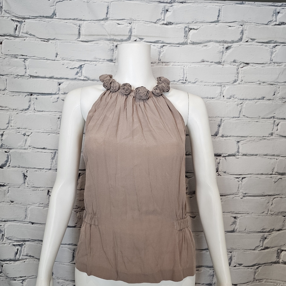 Tara Jarmon Brown Silk Blouse